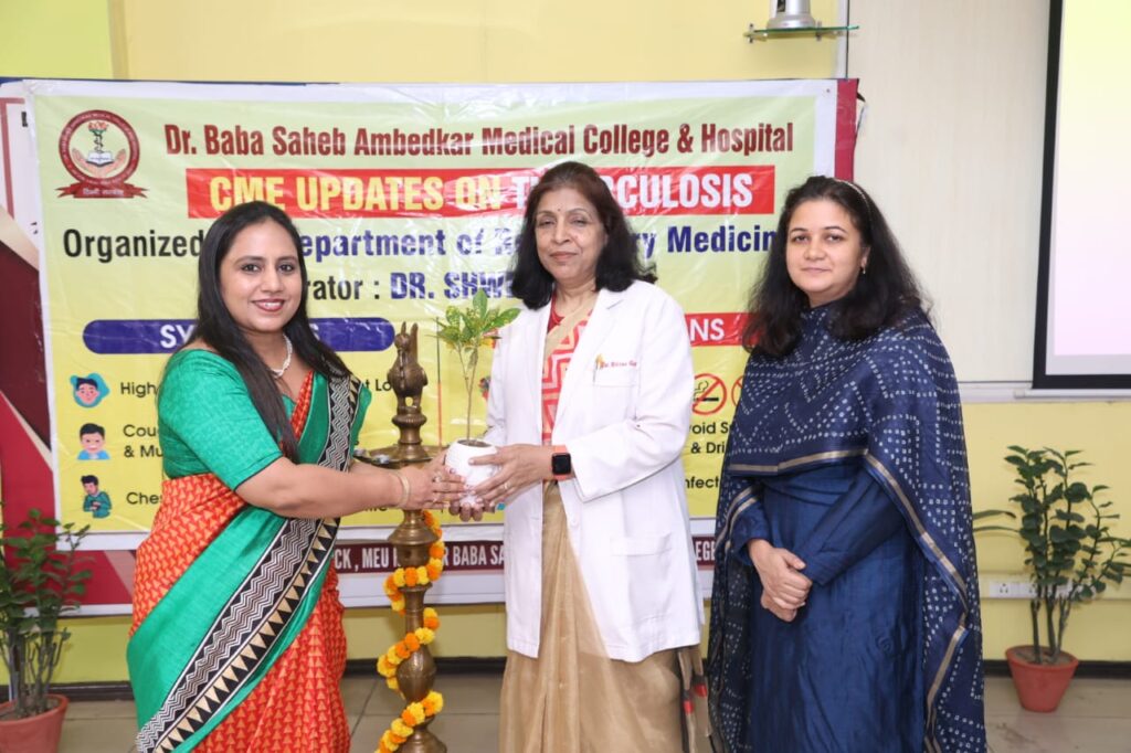 Dr. Shweta Gupta, delivering insights on the latest advancements to stop tuberculosis - CME on tuberculosis contributing to medical education and awareness.